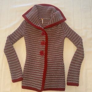 Free People oversized button up sweater. Size:S